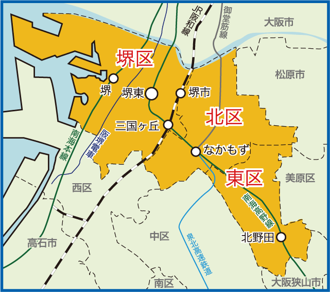 大阪16区　区別マップ